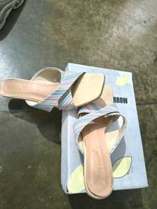 Stylish Striped Wedge Heels