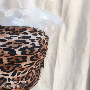Leopard Print Ruched Tube Top