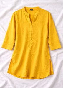 new Yellow Cotton Kurta