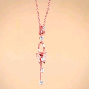 Rose Gold Butterfly Pendant Necklace