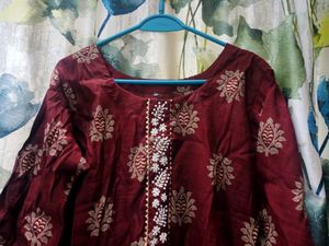 Brown Silk Kurta
