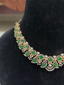Brand new Emerald &amp; Diamond Necklace Set