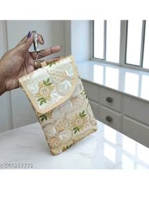 Embroidered Clutch with Keychain