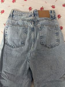 Wide Leg Jeans with Butterfly Print