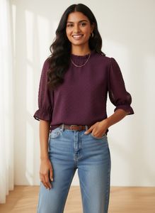FIG Elegant Ruffled Top