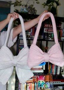 Fairy Blue Crochet Bow Bag🪄✨