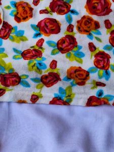 Cute Floral Fleece Dress