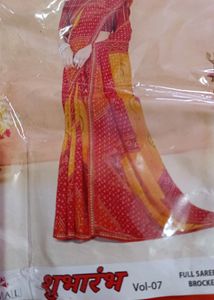Red Bandhani Print Fabric
