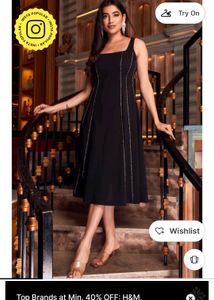 Label Swish Sleek Black Sleeveless Dress