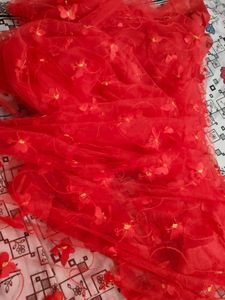 Beautiful Butterfly Net saree in Red ♥️🔥