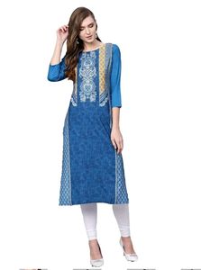 Blue Printed Kurta