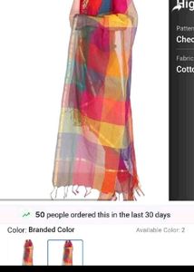 Colorful Striped Dupatta Cotton