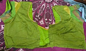 Green Silk Blend Blouse