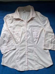 Light Pink Button-Up Blouse