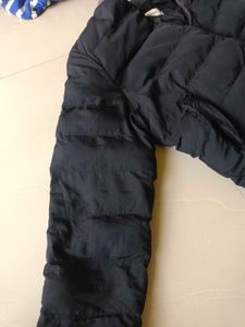 Black Puffer Bomber Jacket