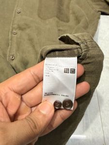 Uniqlo Men's Olive Linen Shirt
