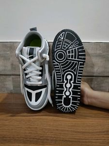 Stylish Grey High-Top Sneakers