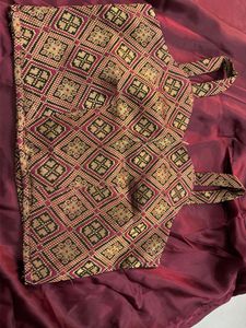 Elegant Burgundy Silk Skirt