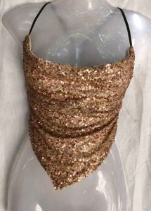 gold cowl neck top