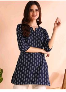 Stylish Blue Printed Kurta