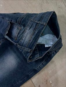 Flared Blue Denim Jeans