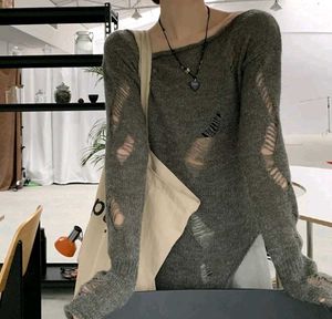 Distressed Knit Sweater