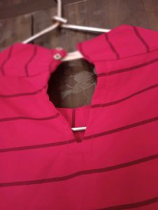 Striped Pink Casual Top