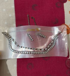 Sparkling Crystal Necklace and Earring Set