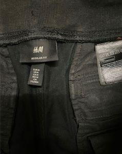 H&amp;M Classic Black Cargo Joggers