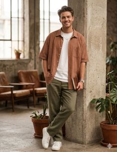 Men's Casual Checked Shirt