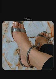 Stylish Silver Strappy Heels 👠