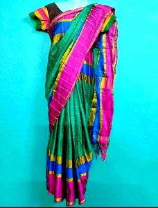 seagreen silk saree
