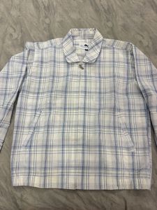 Men's Plaid Zip-Up Jacket bit oversize