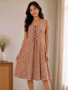 Light Brown Midi Dress