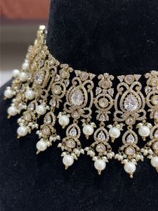 Brand new Pearl &amp; Diamond Necklace Set