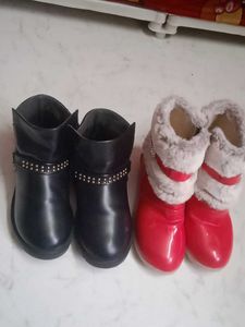 Stylish Black & Red Boots combo fixed price