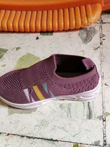 Cute Purple Slip-On Shoes