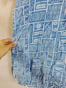Boho Print Blue Kurta Top for women