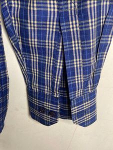 Classic Blue Plaid Men's Shirt