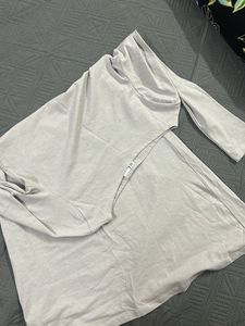 Light Gray Long Sleeve Casual Dress