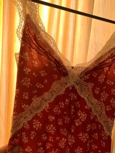 Savana floral print red dress