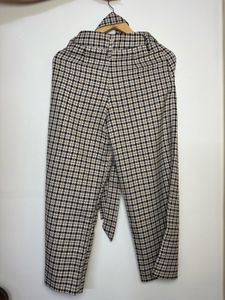 Chic Plaid Wide Leg culottes Pants