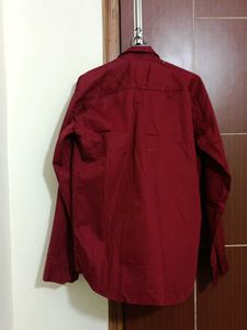 Men's Maroon Formal Shirt