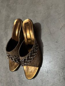Golden Beaded sandle