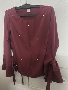 Elegant Pearl Embellished Blouse