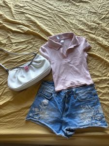 Pink Polo Top