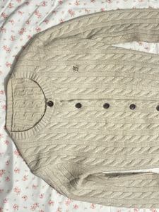 Cable Knit Button-Up Cardigan