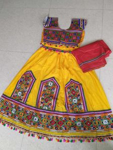 Embroidered Yellow Lehenga Choli Set