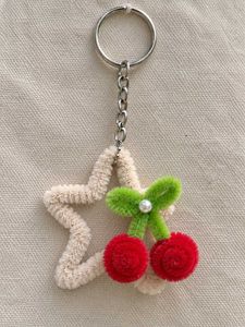 Cute Cherry &amp; Star Keychain (1)