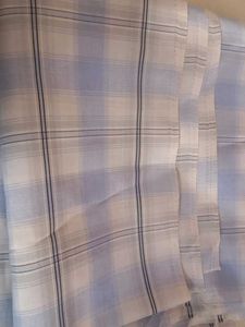 Blue & White Checked Fabric